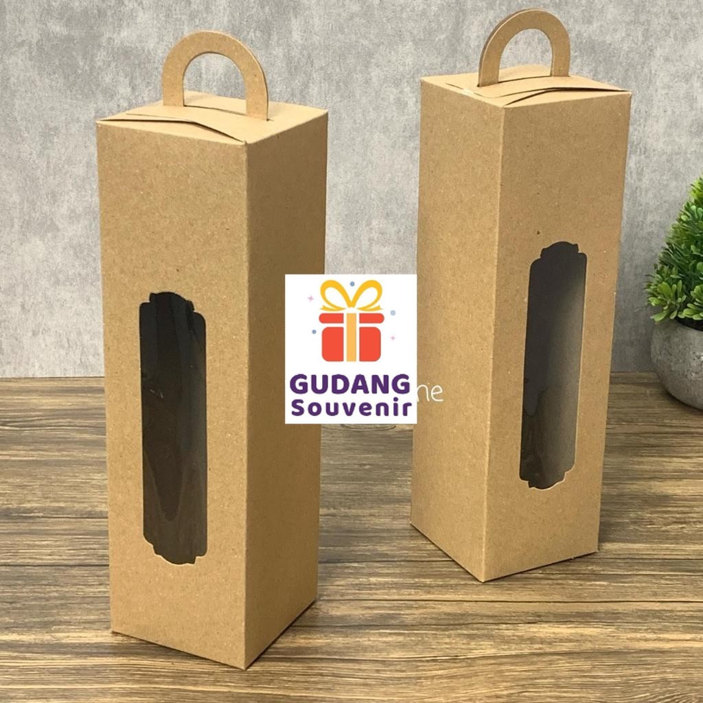 

25 Pcs Box Kraft Tenteng Polos Tinggi 25.5 x 7.5 x 7.5 CM harga murah