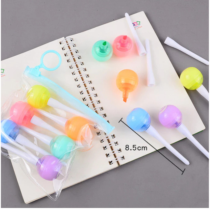 

Highlighter Warna Warni Desain Lucu Menandai Poin Penting Catatan