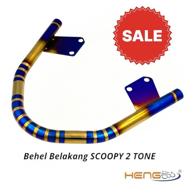 SALE !! Behel Pegangan Belakang Motor SCOOPY KARBU Motif 2 Tone Merek HENG Thailand