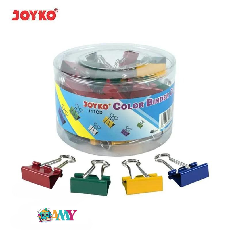 

(1TUBE ISI 48PCS) JOYKO BINDER CLIP 111 CD AMY STASIONARY