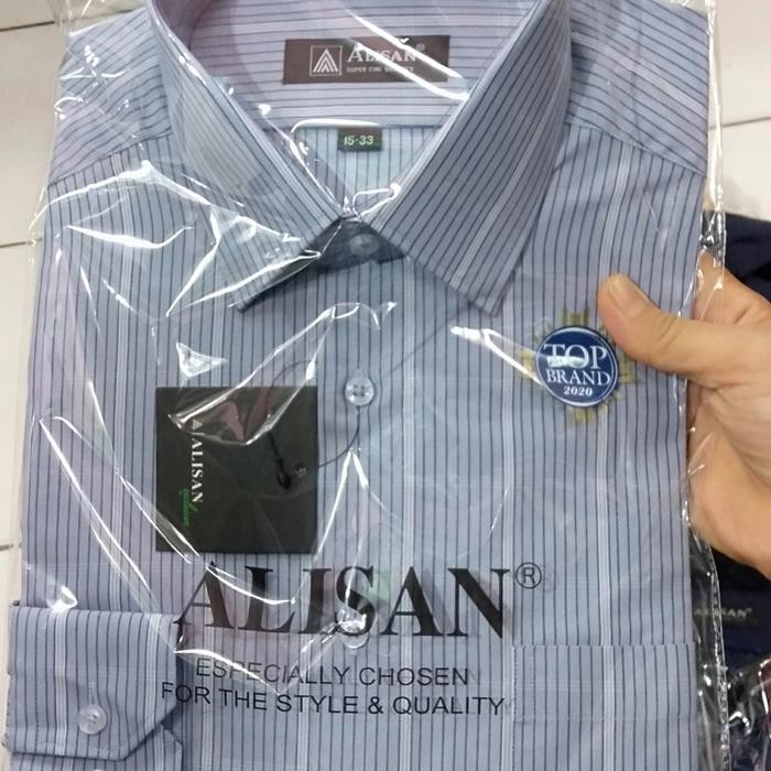 kemeja ALISAN tangan Panjang motif garis Reguler