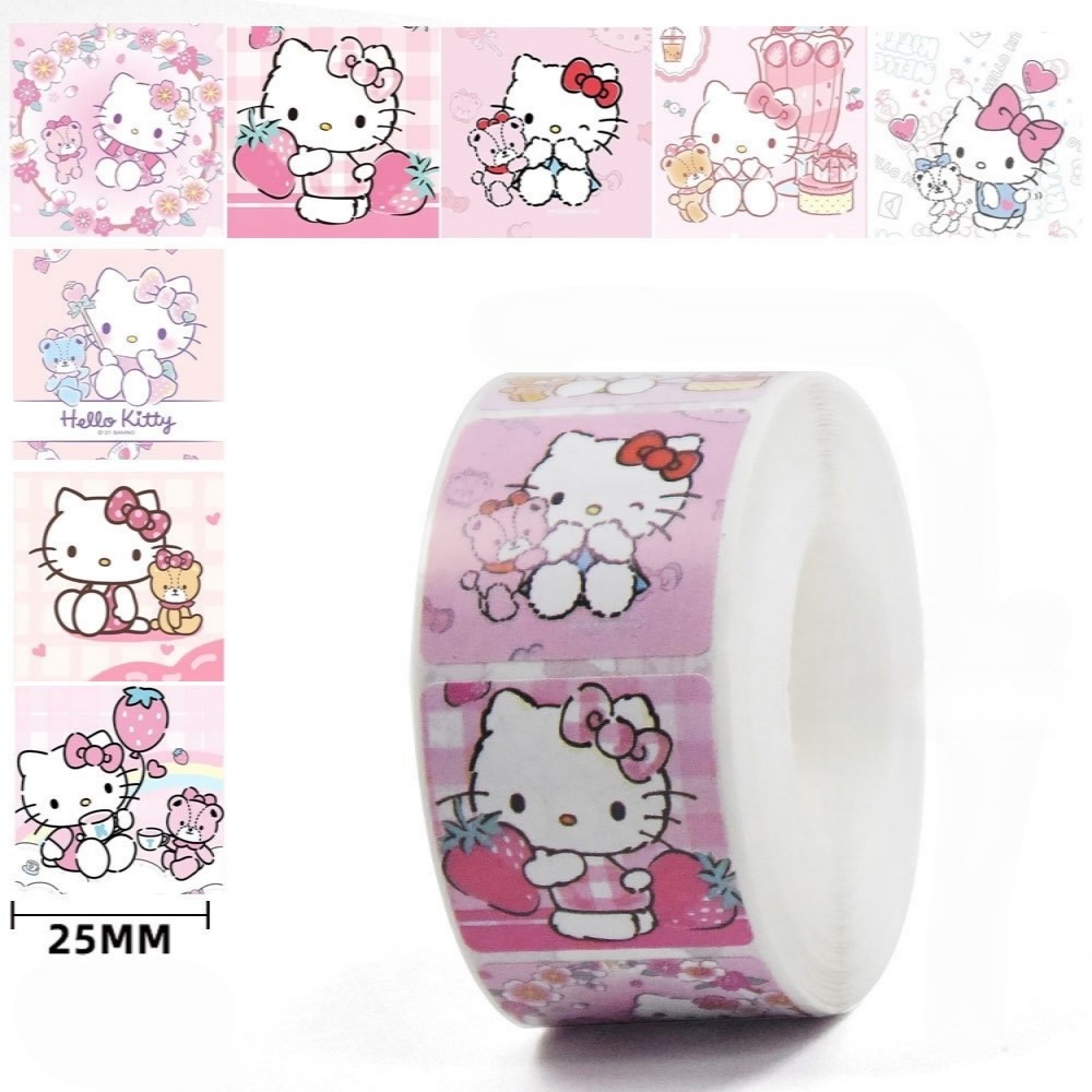 

500 sheets/roll Sanrio Hello Kitty Stickers Cartoon Graffiti Stickers Kids Stickers Car Stickers Gift Stickers Scene Dress Up
