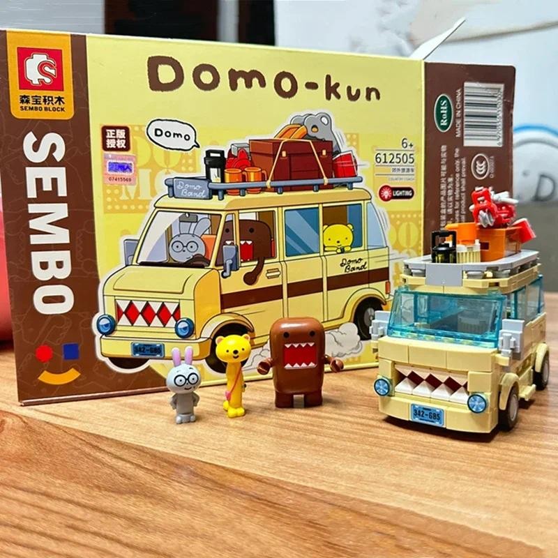 SEMBO Domo-kun Suburban Tourist Car Building Blocks Animation Peripheral Kawaii Children's Education