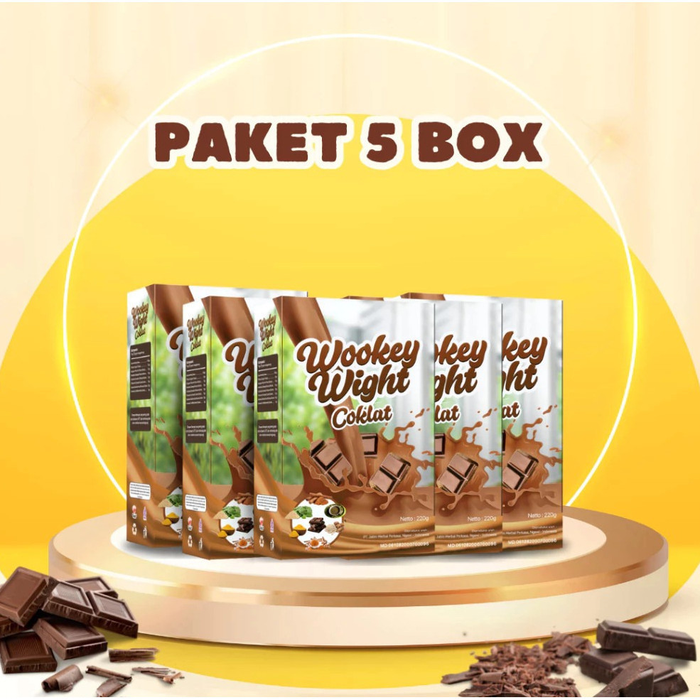 

PROMO PAKET 5 BOX Wookey Weight - Susu Penggemuk Badan Dan Penambah Nafsu Makan Rasa Coklat