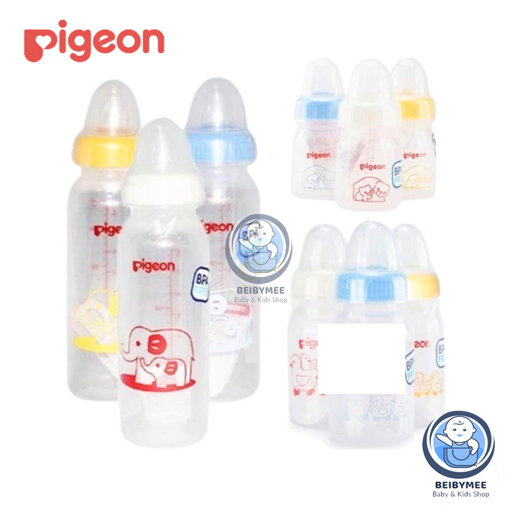 Beibymee Botol Susu Bayi Pigeon Standard Neck Assorted Dot Bulat Anak Anti Sedak Nipple Baby Bottle 