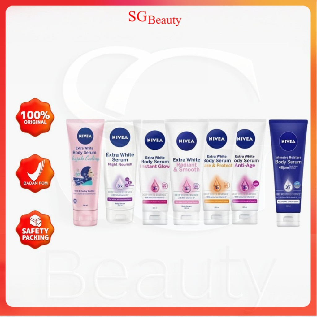 Nivea Body Serum Extra White | Extra Bright | Intensive Moisture | 180ml | SG Beauty