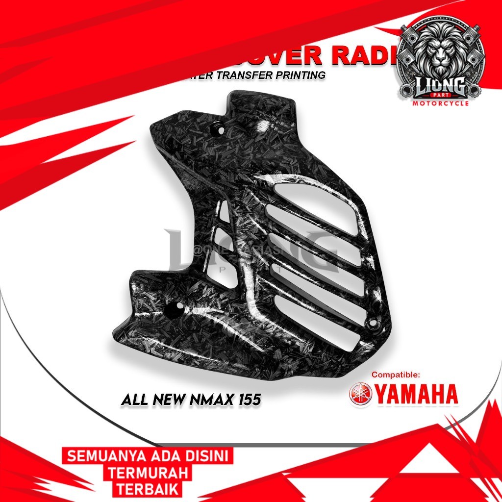 LIONGPART - COVER RADIATOR NMAX NEW CARBON FORGED / TUTUP RADIATOR ALL NEW NMAX CONNECTED CARBON FOR