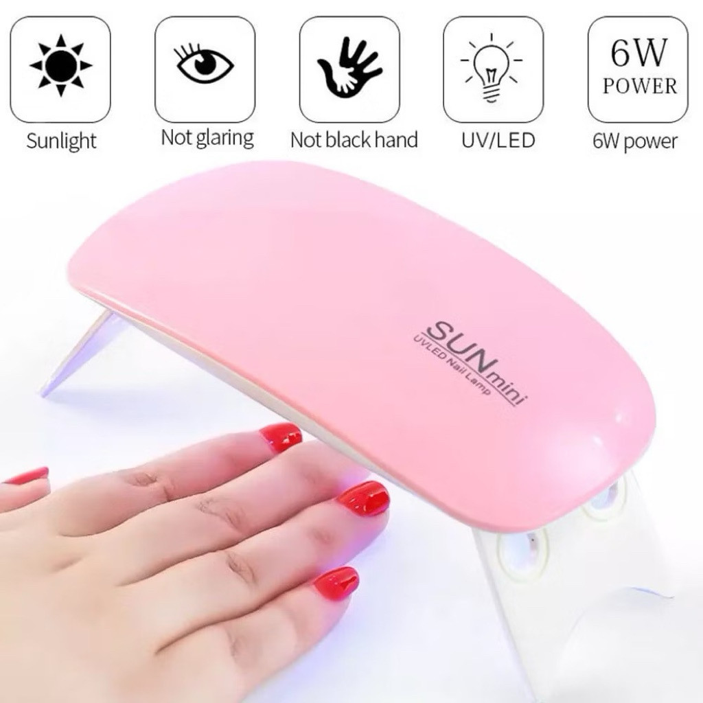 Pengering Nail Art UV Led Mini Lampu Pengering Kutek Gel Lampu LED UV Mini