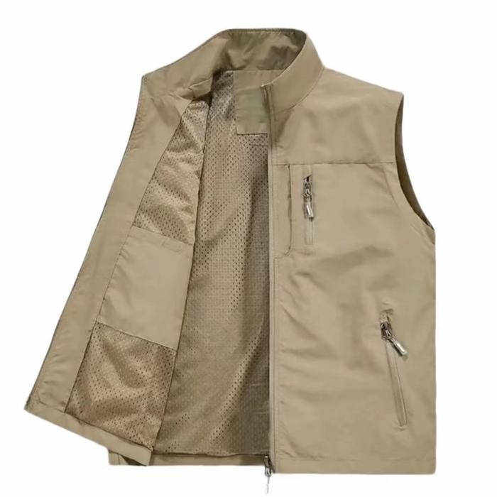 SALE Jaket Rompi Polos Rompi Pria Bahan Parasut Jaket Rompi Terbaru (Bisa bikin seragam) - M, HitamT