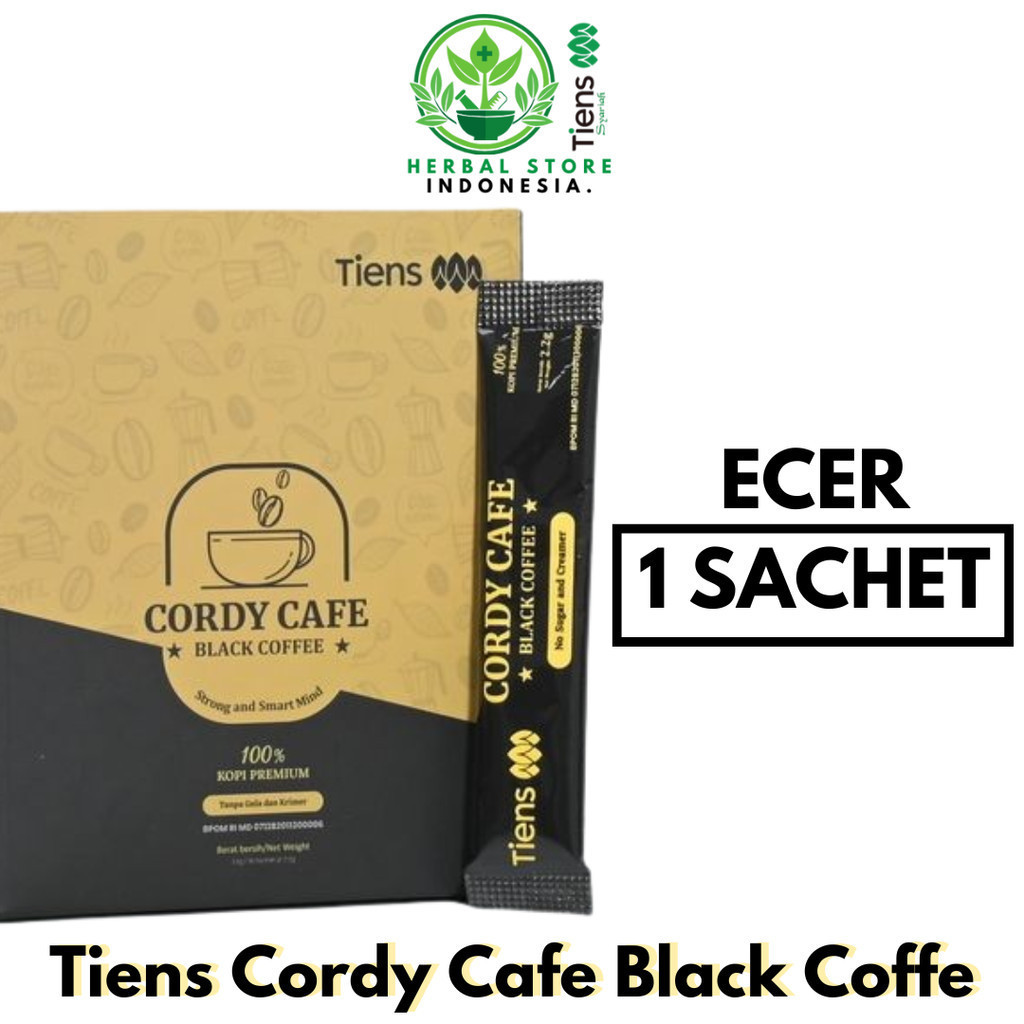 

[ECER 1 SACHET] TIENS CORDY CAFE BLACK COFFE ORIGINAL HALAL
