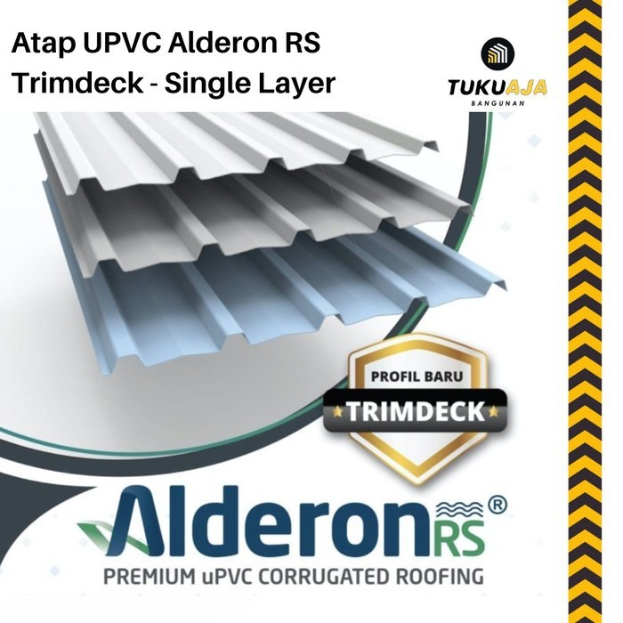 HANYA PENGIRIMAN JABODETABEK - Atap Alderon RS Atap uPVC Trimdeck Single Layer  3 4 5 6 Meter