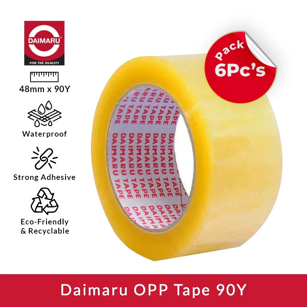 

Daimaru OPP Lakban Bening / Solasi 48mm X 90 Yard 2 Inch (6 Pcs) - Packing Tape