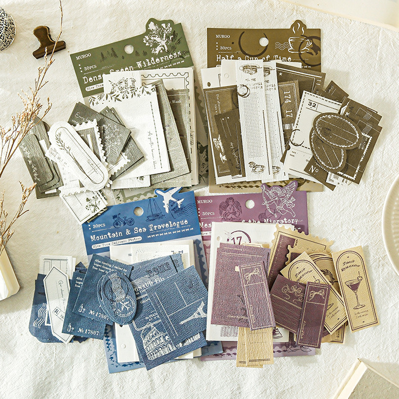 

8packs/Lot Time slow delivery station series retro paper message paper memo pad