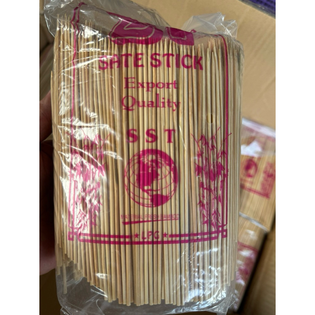 Tusuk Sate Bambu 21 @ 50 pak=25kg / 1 dus