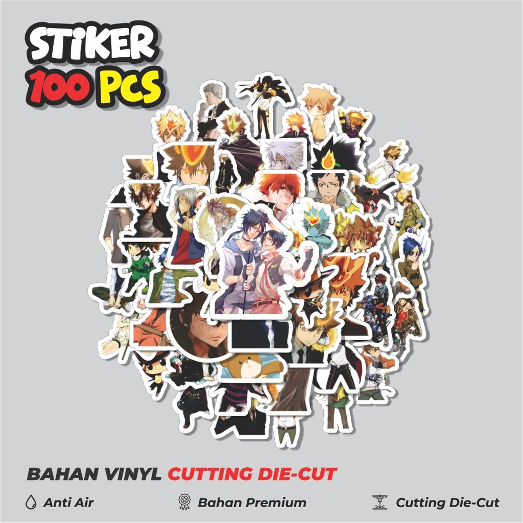 

Terbaru! 50 pcs Stiker Anime Series Reborn Karakter Mix 2 Dekorasi Lucu Kreatif untuk Notebook, Skateboard, HP