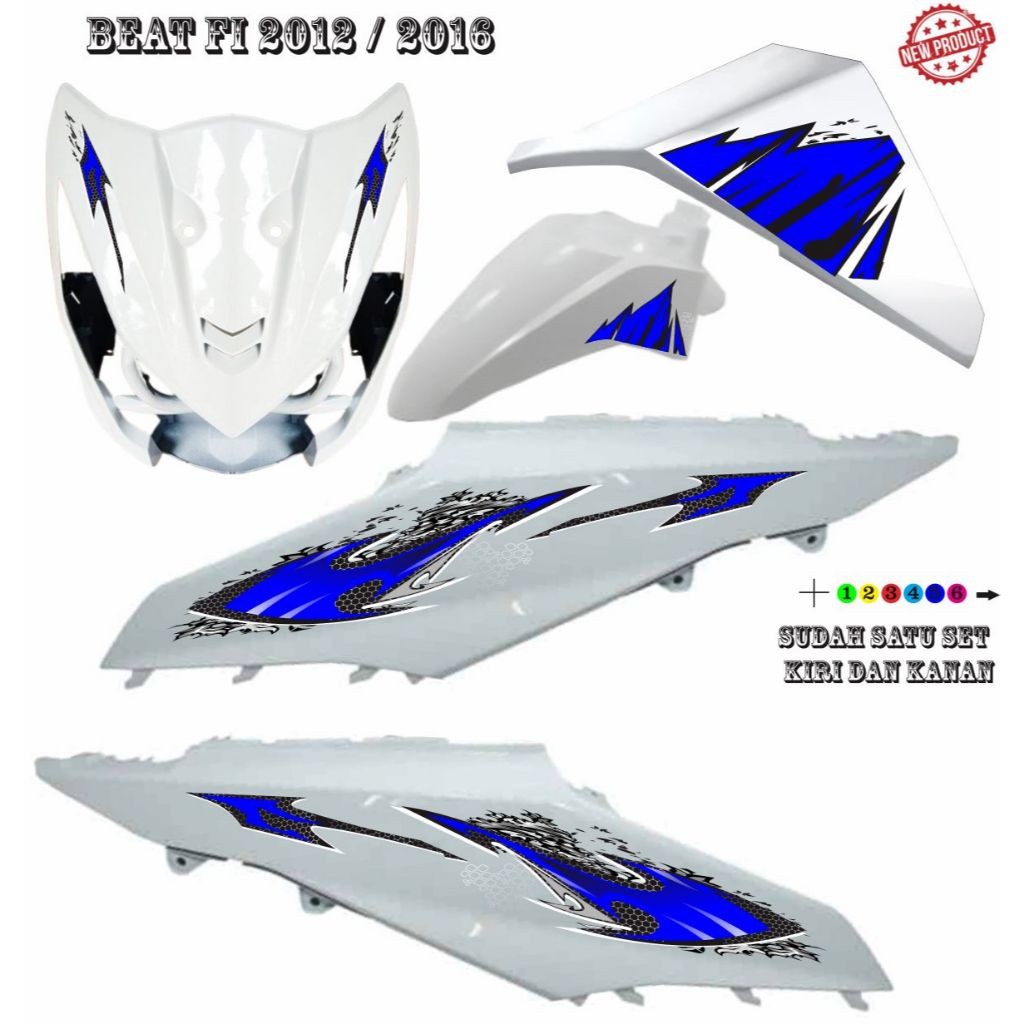 STIKER BEAT STRIPING MOTOR BEAT FI  2012 / 2016 / VARIASI STIKER BAHAN ECO MOTOR BEAT FI