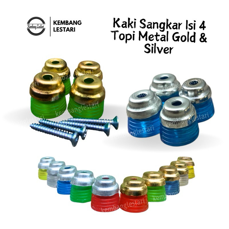 Kaki Karet Isi 4 Plus Nium Silver Kaki Karet Sangkar Kandang Kotak Burung Kacer Kenari Cucak Ciblek 