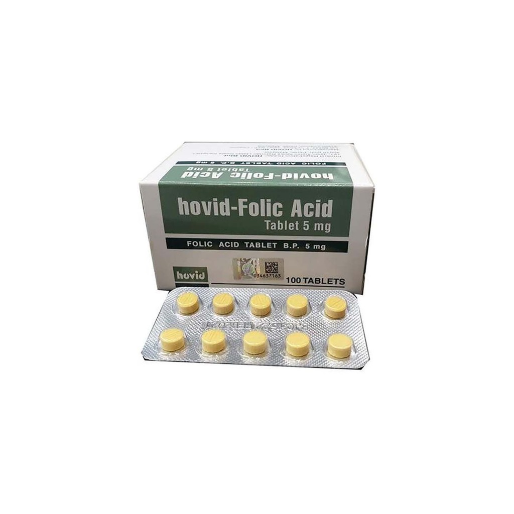 READY STOCK Hovid Folic Acid Tablet 5mg Vitamin Ibu Hamil Original Import Malaysia