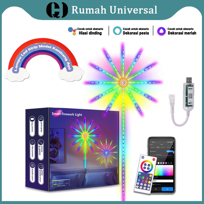 Lampu Led Strip Model Kembang Api / Led Strip Light Firework / Full Colour Lampu Strip Kembang Api /