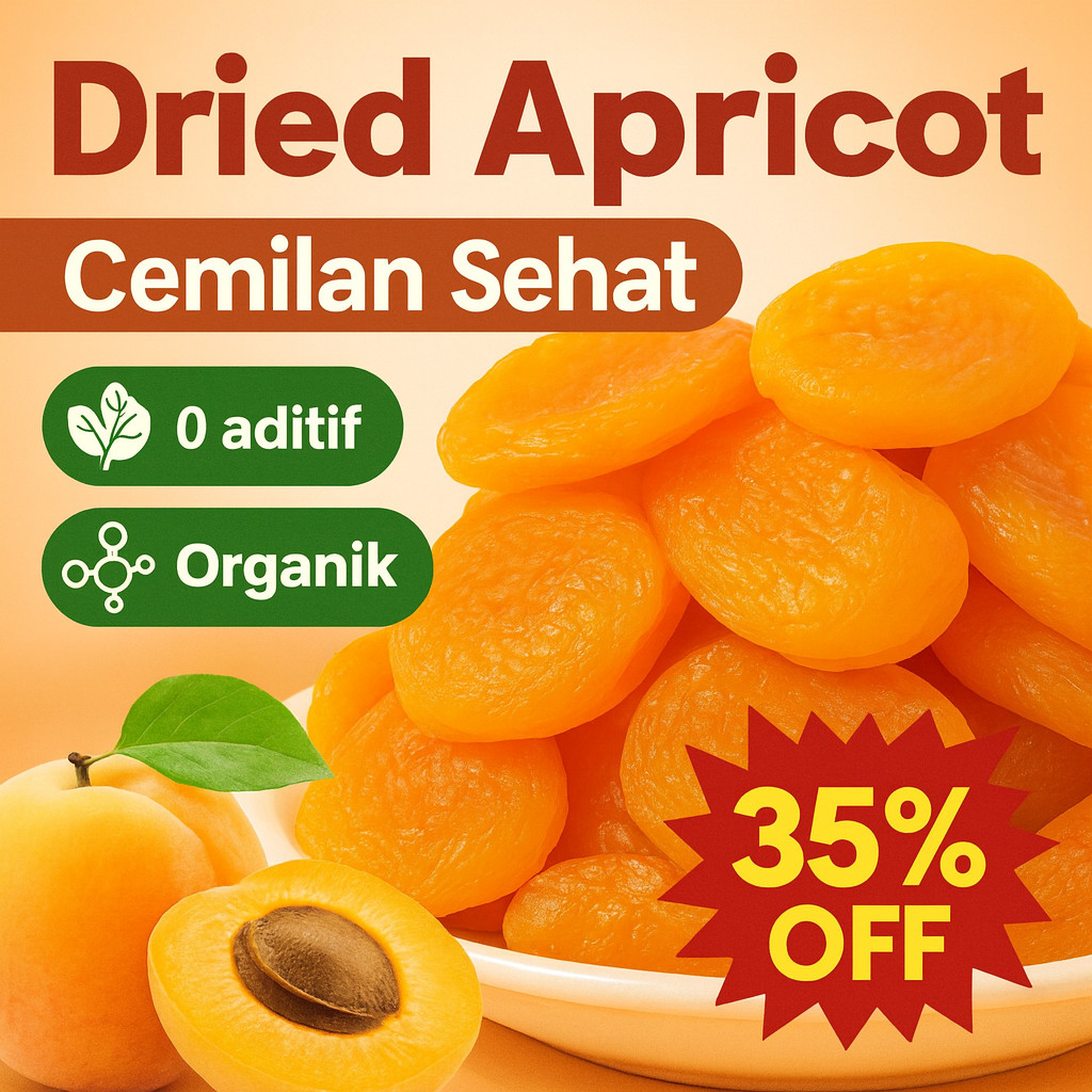 

⚡Penjualan Panas/COD⚡【Premium Dried Fruits】Dried Apricot 250 Gram Cemilan Sehat | Dried Apricot/0 Aditif | Aprikot Merah Kering | Manisan Buah Aprikot