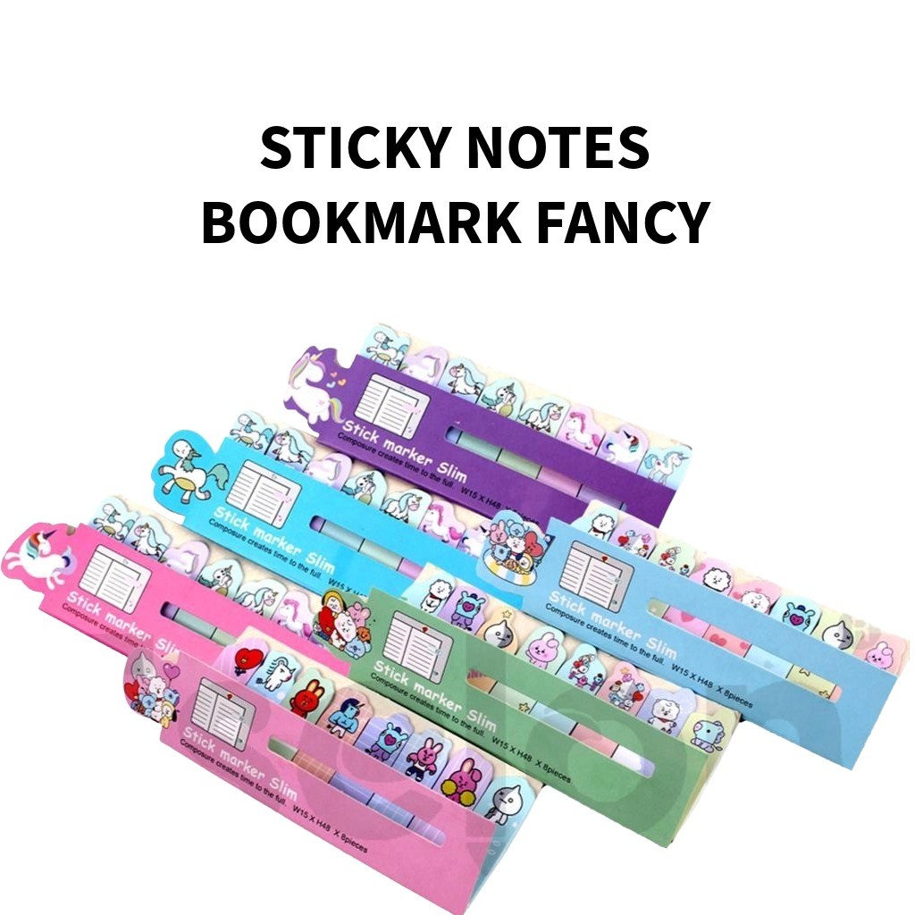 

❤️️1set Stick Notes Kertas Fancy Bt21 Unicorn / Sticky Notes❤️️