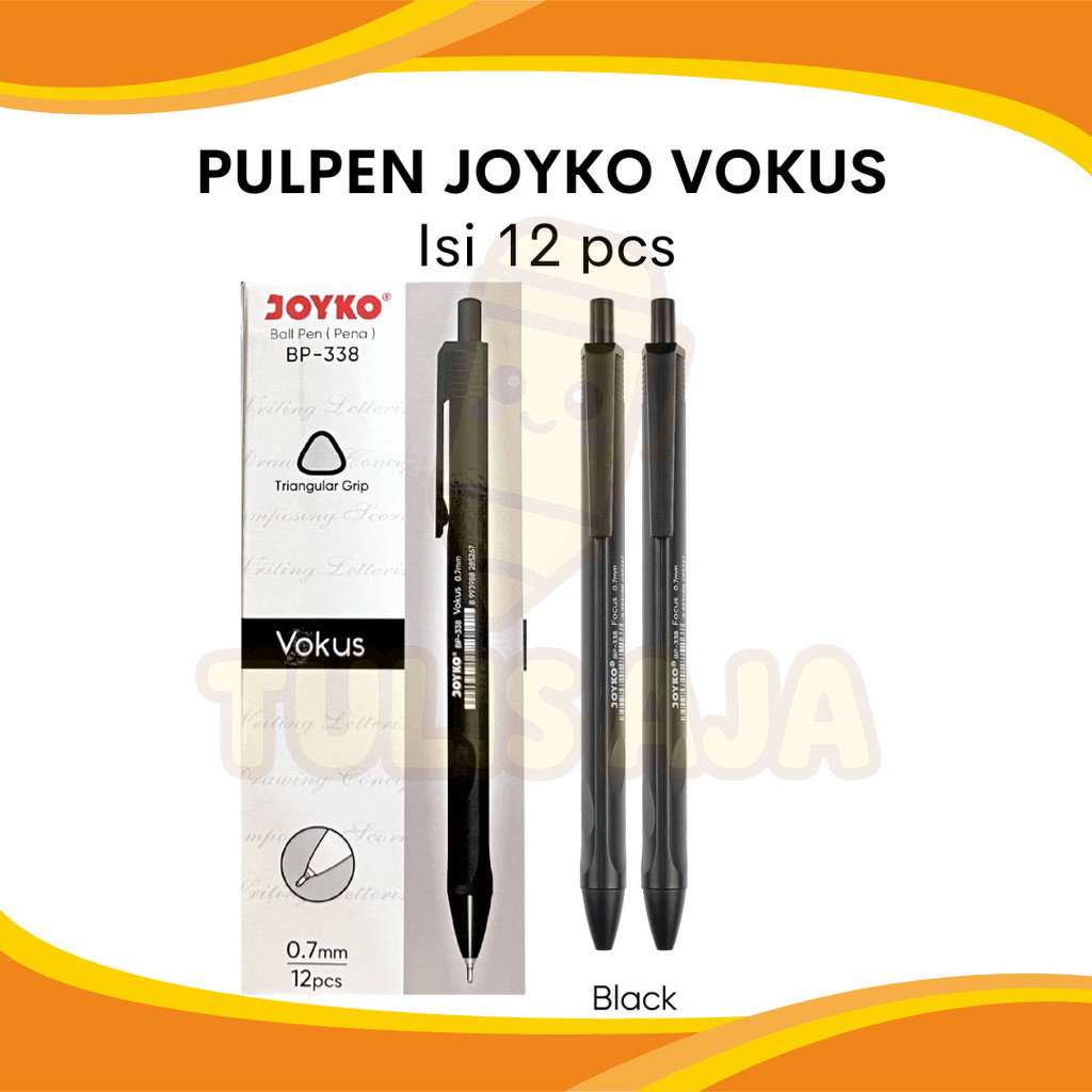 

PULPEN JOYKO BP-338 VOCUS | VOKUS TINTA HITAM 0.7MM PER BOX ISI 12 PCS