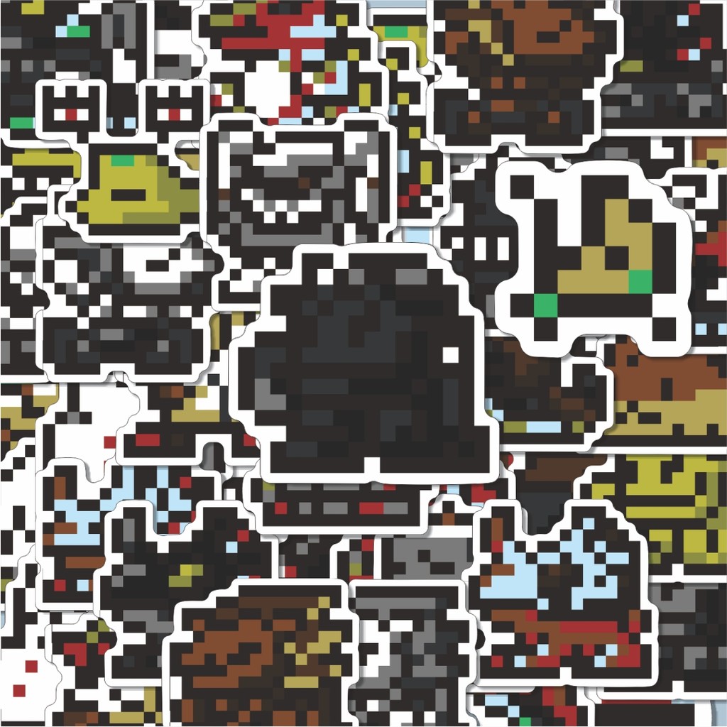 

100PCS Lucu Stiker Pixel Digimon V46 Stiker Aesthetic Stiker Anti Air Stikers Berperekat Waterproof sticker decal buat Motor Helm Buku Journal Koper Casing HP Laptop Botol Minum Hadiah anak