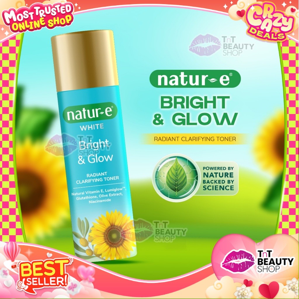 Natur-E White Bright & Glow Radiant Clarifying Toner 100ml Glutathione & Niacinamide TnT Beauty Shop