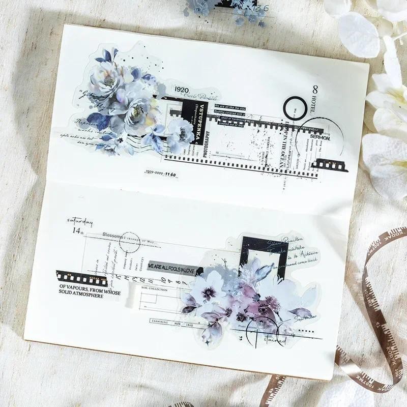 

10Sheets pack Supplies Scrapbooking including stamps large sized collage stickers from Plant Cinema Stationery cut 142*120mm