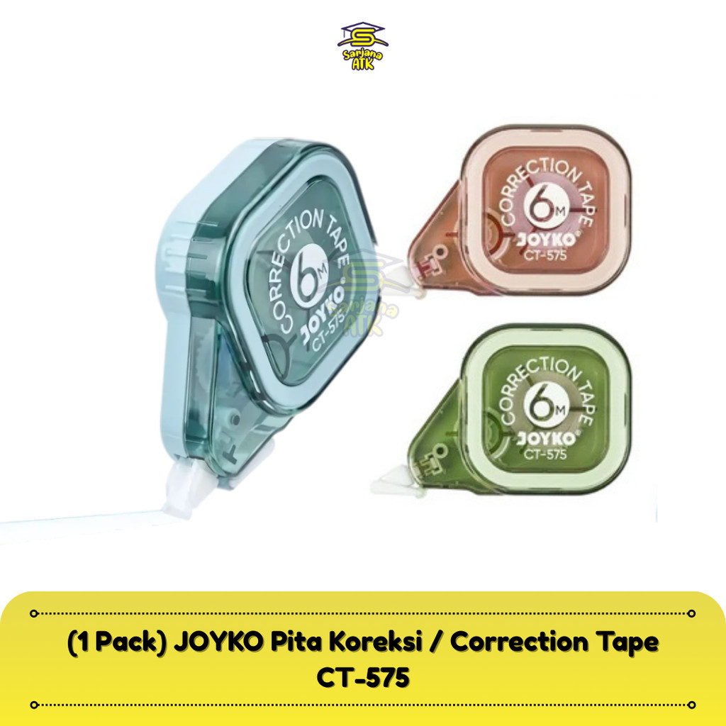 

(12 Pcs) JOYKO Correction Tape Pita Koreksi Koreksi Penghapus CT-575