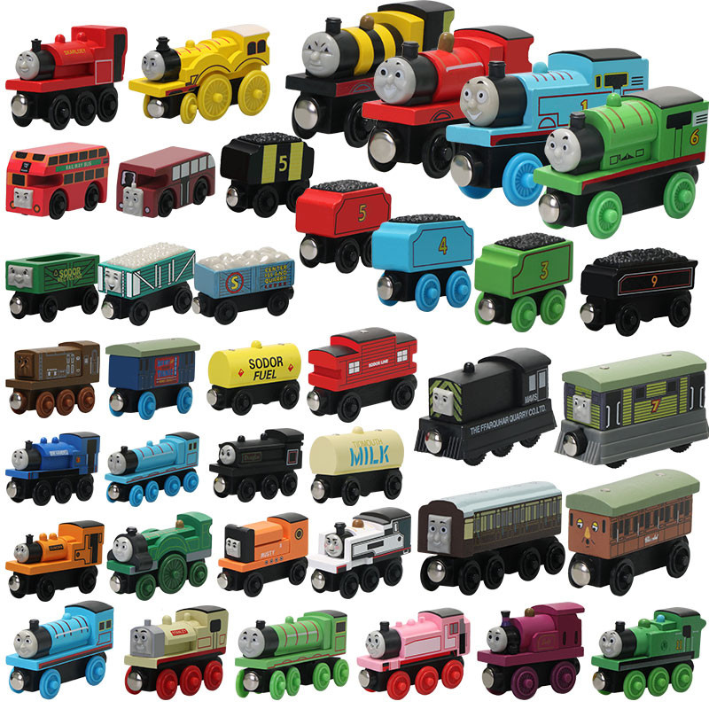 Thomas And Friends Wooden Trains Handel Molley Oliver Donald Magnetic Connectable Track Trains Toys 