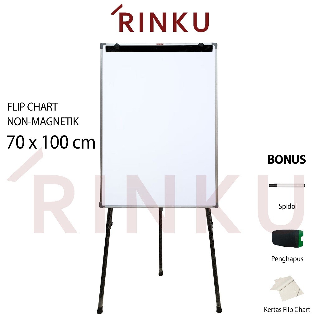 

NEW Flip Chart / Flipchart Papan Tulis Non Magnetik Rinku 70x100 cm PREMIUM