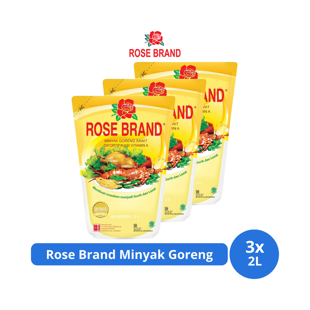 

NEW Rose Brand Minyak Goreng Pouch 2L x 3 pcs PREMIUM