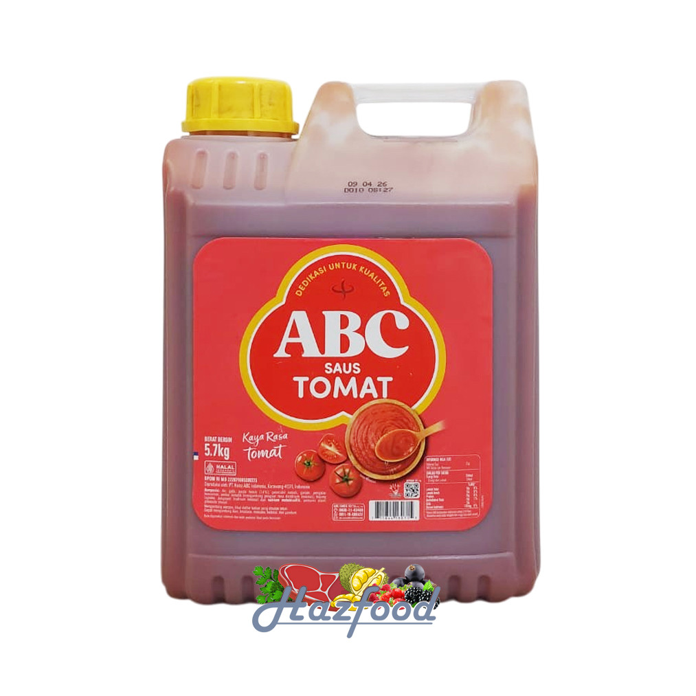 

ABC Saus Tomat Jerigen 5.7 kg - Tomato Sauce