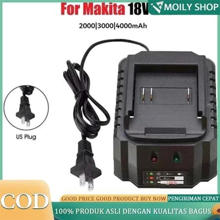 Charger Makita Lithium Bor 21V Charger Adaptor Casan Cas Baterai Cordless Nagawa Bor Impact Wrench K