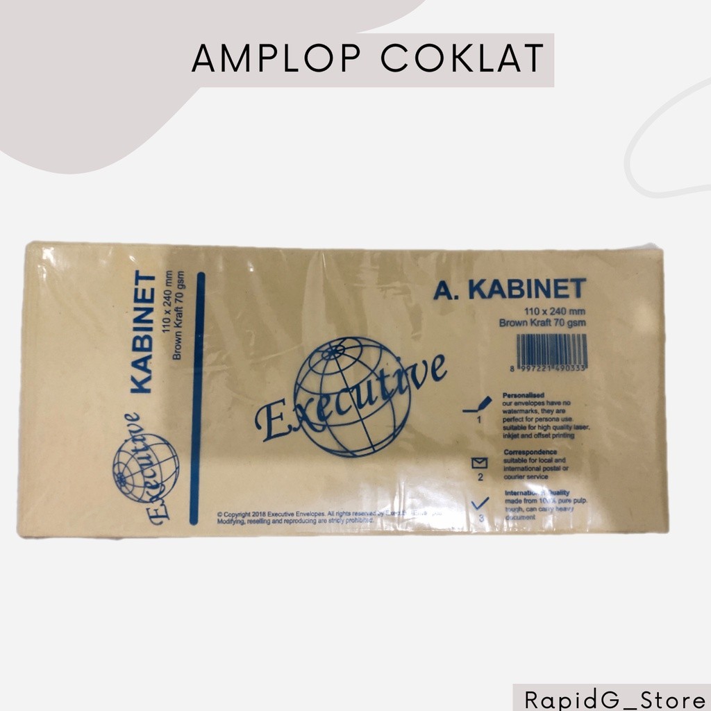 

Amplop Coklat Polos Kabinet No Seal 11 x 24 Cm