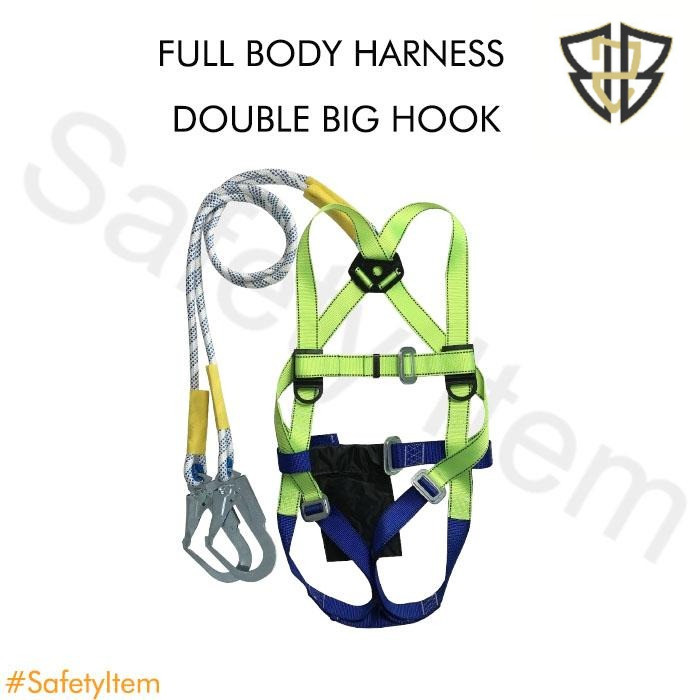 Full Body Harness Double Big Hook / Safety Body Harness Double Big Hook Lanyard