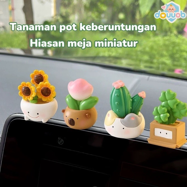 Hiasan Meja/Kantor Topper/Hiasan Meja Kerja Lucu/Hiasan Resin/Hiasan Dashboard Mobil/Pot Tanaman Hia