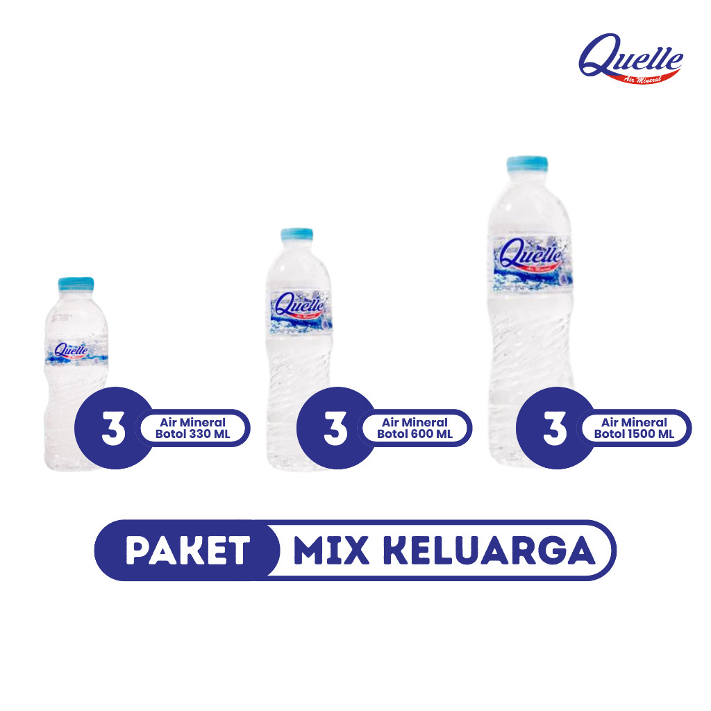 

Quelle Paket “Mix Keluarga” – 3×330 ML + 3×600 ML + 3×1500 ML