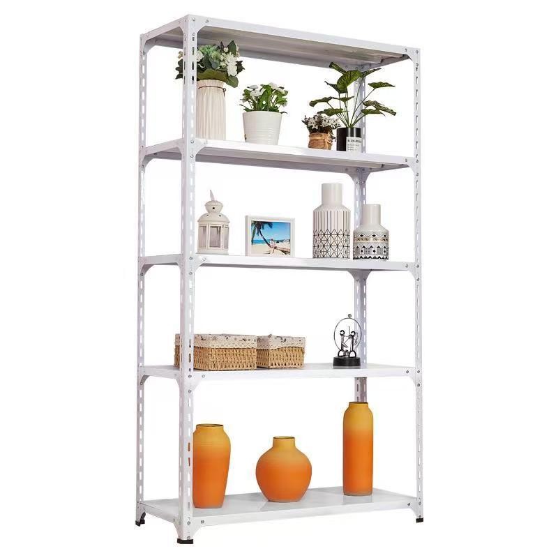 Rak Besi Siku Susun  Rak Gudang 5 Susun Rak Besi Susun 120*40*200CM Rak Supermarket Rak Aquarium