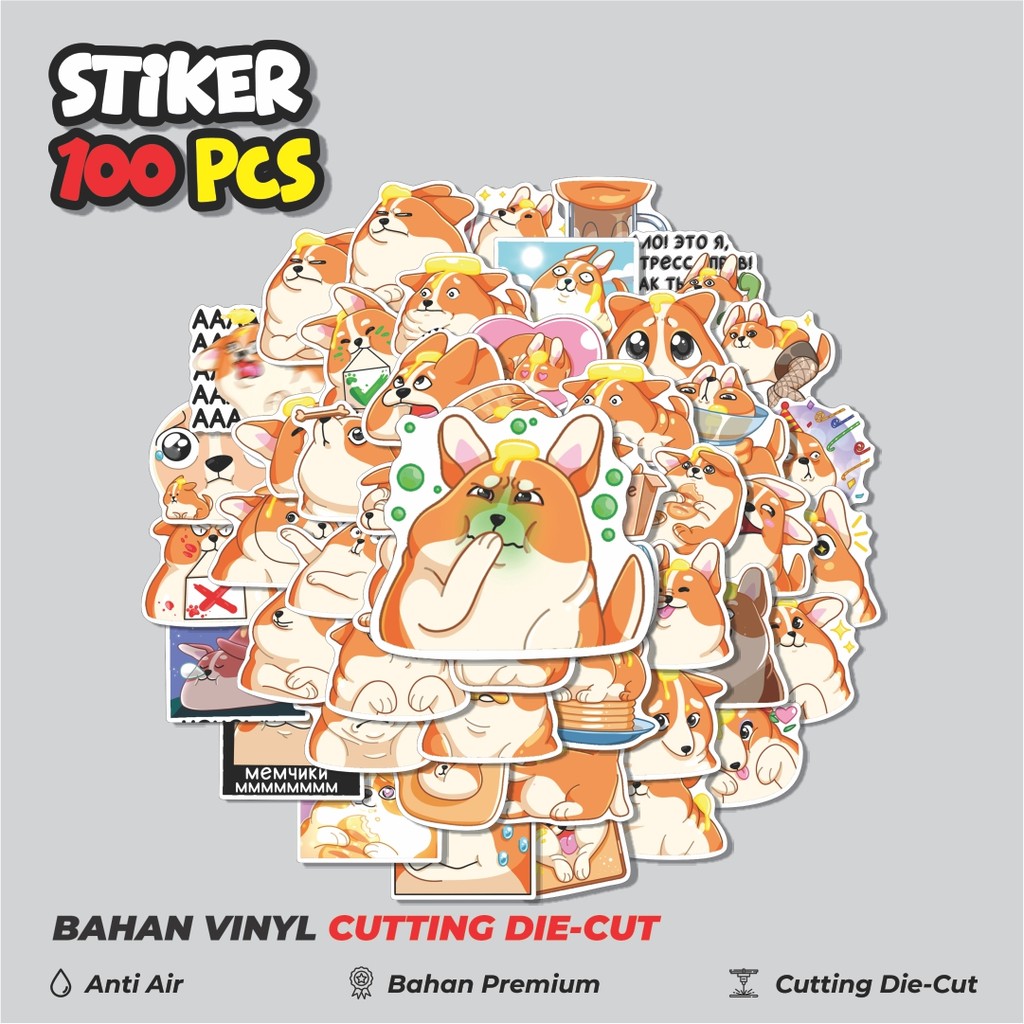 

Terbaru! 50 pcs Stiker Hewan Cute Dog Bimchik [Bimchik Anjing Lucu] Dekorasi Lucu Kreatif untuk Notebook, Skateboard, HP