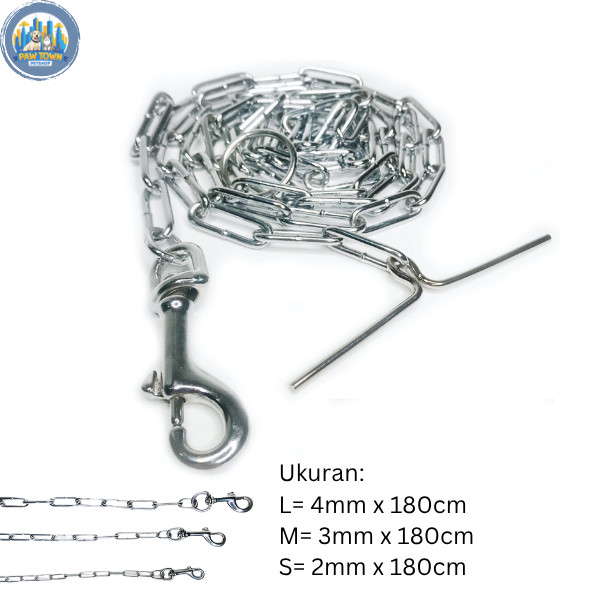 TALI ANJING RANTAI PAGAR - TALI RANTAI ANJING - DOG CHAIN LEASH