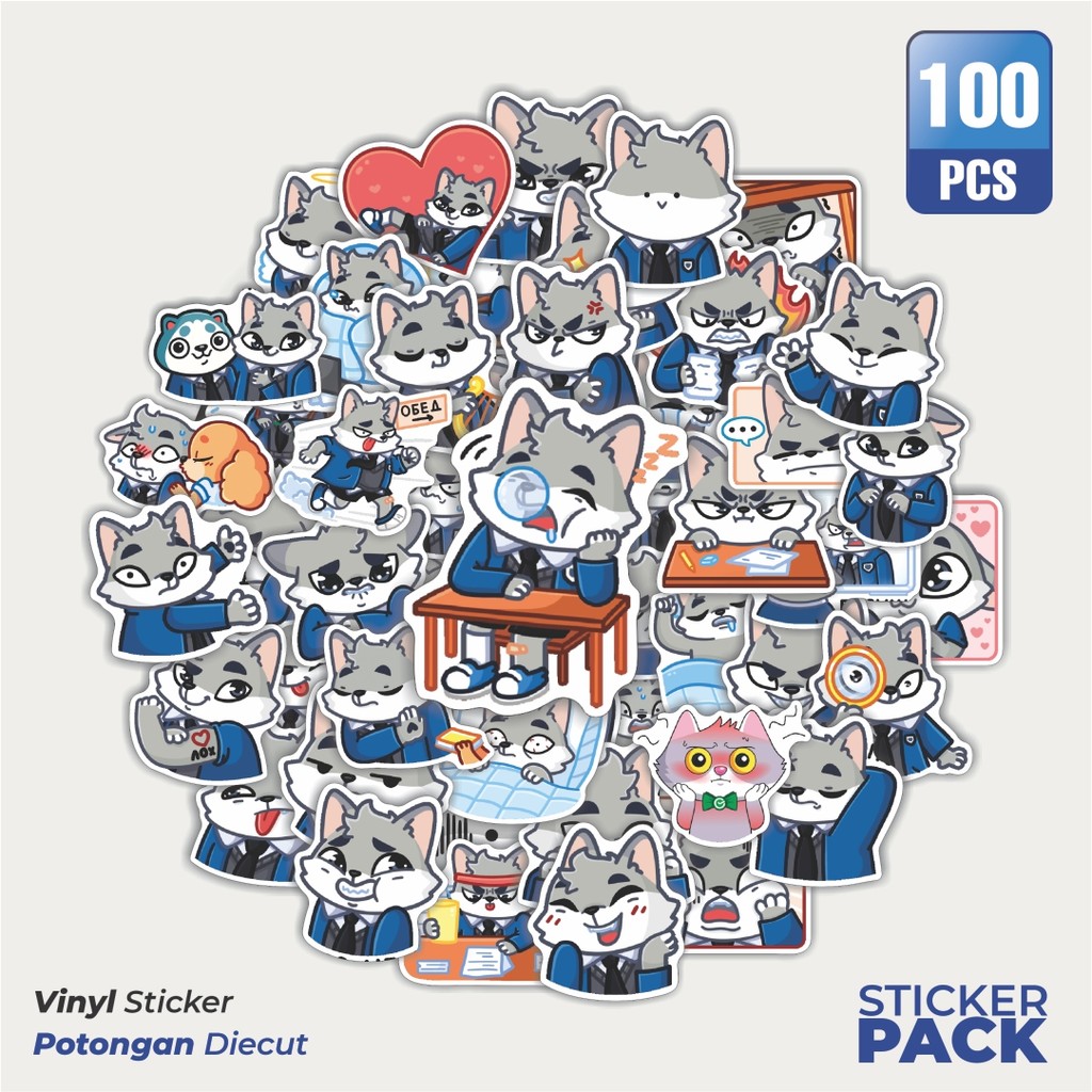 

Super Hemat! 100 PCS Stiker Kartun ALF Waterproof Aesthetic- Untuk Laptop, Motor, dan Helm - Paper Stationery Pack
