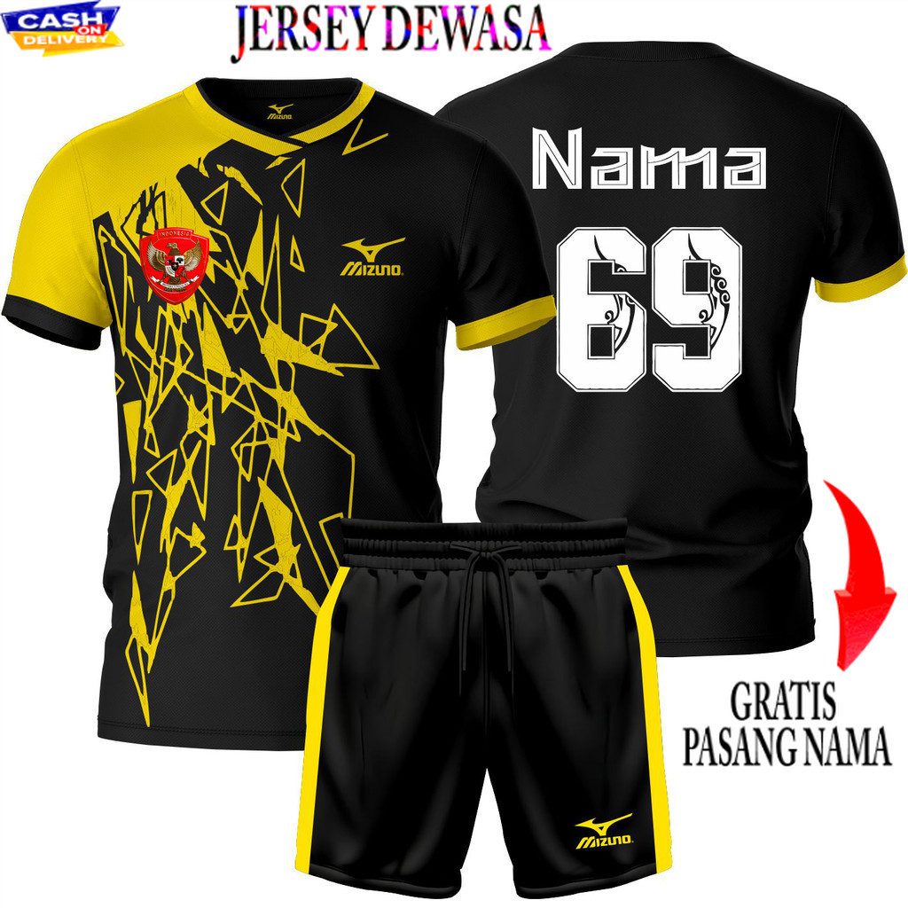 PASANG NAMA DAN NOMOR Baju Bola Jersey Futsal Custom Jersey Bola jersey volly Baju Futsal Sablon Nam