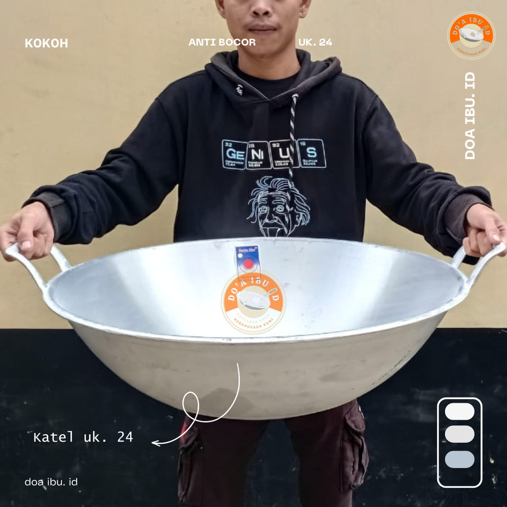 Wajan No 24 Kuali Katel Cekung Ceper Besar Jumbo Ukuran 24 Diameter 59Cm