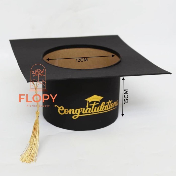 

Flopy Bloom Box Topi Wisuda Toga Logo Congratulations / Box Toga ( HANYA BOX)