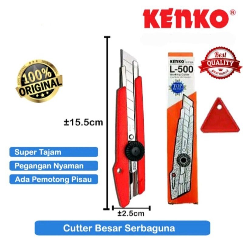 

Pisau Cutter Besar Kenko L-500 / Cutter Orlee L500 Tajam dan Murah