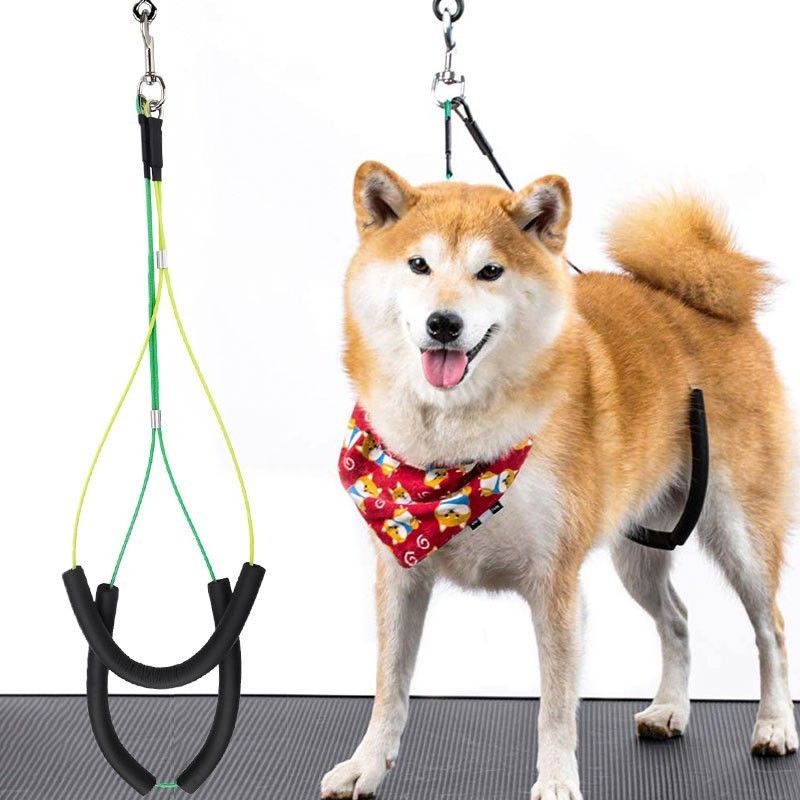 Adjustable Pet Dog Cat Grooming Loop Table Pet Grooming Leash Table Loop D-rings Bathing Strap Tract