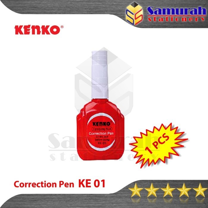 

Correction Pen Kenko Ke-01 Merah / Tip-Ex Cair KE 01 / Tipe X Fluid