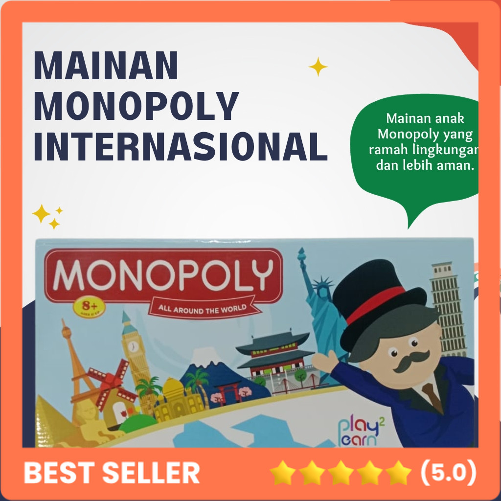 MAINAN MONOPOLY / MAINAN EDUKASI / MAINAN KELUARGA / MONOPOLY AROUND THE WORLD